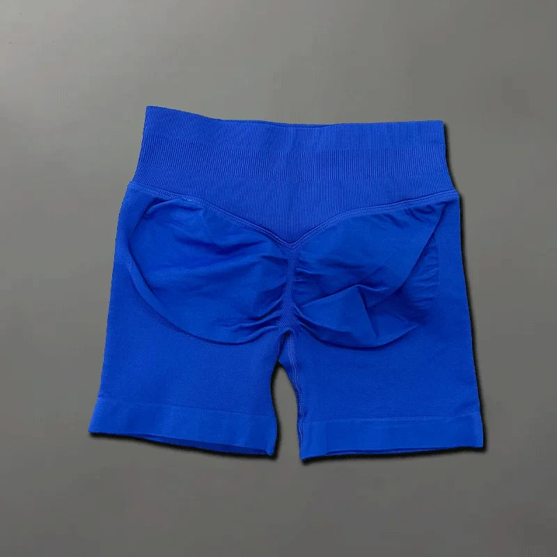 Short deportivo mujer ajustado sin costuras para yoga y gimnasio