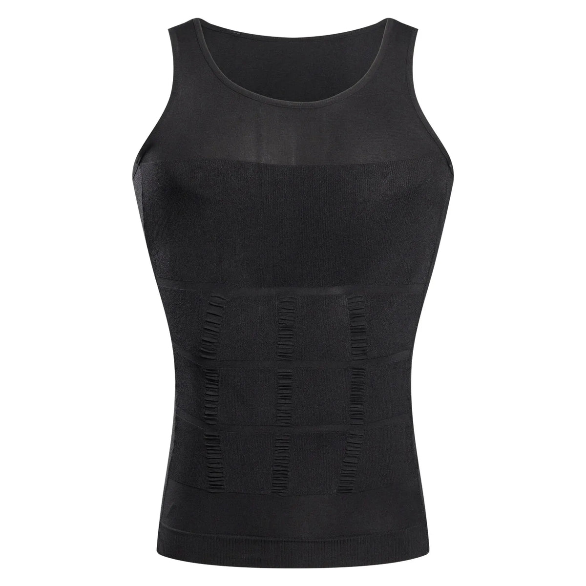 Camiseta compresiva hombre sin costuras para control abdominal