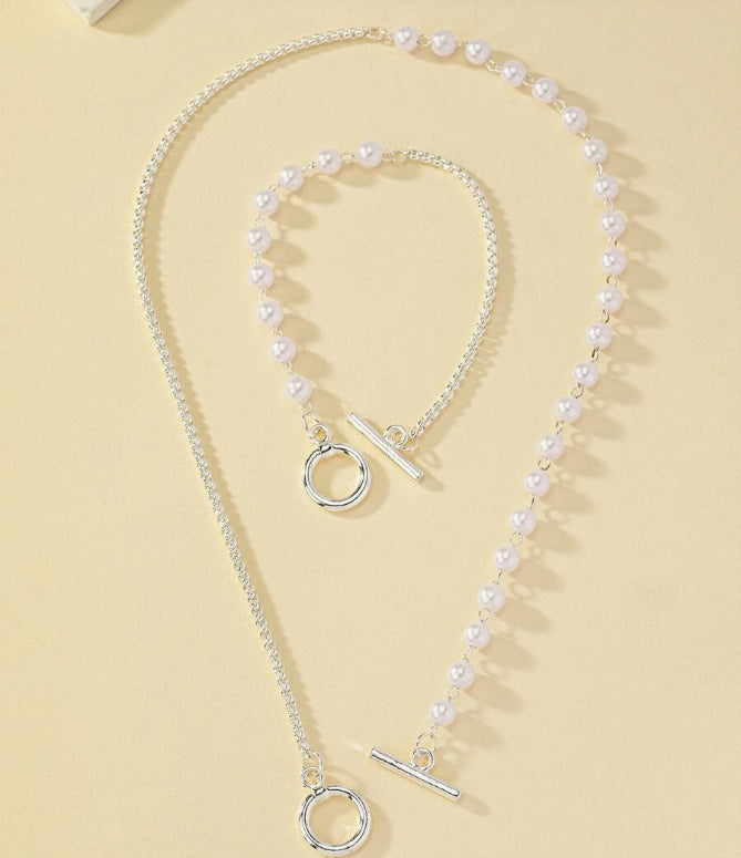 Collar y Pulsera Indira - Plateado