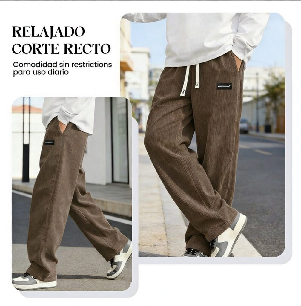 David- Pantalones de hombre con corte holgado
