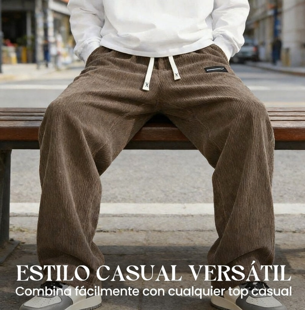 David- Pantalones de hombre con corte holgado
