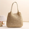 Manuela | Bolso de Hombro de Paja Trenzada — Natural Claro