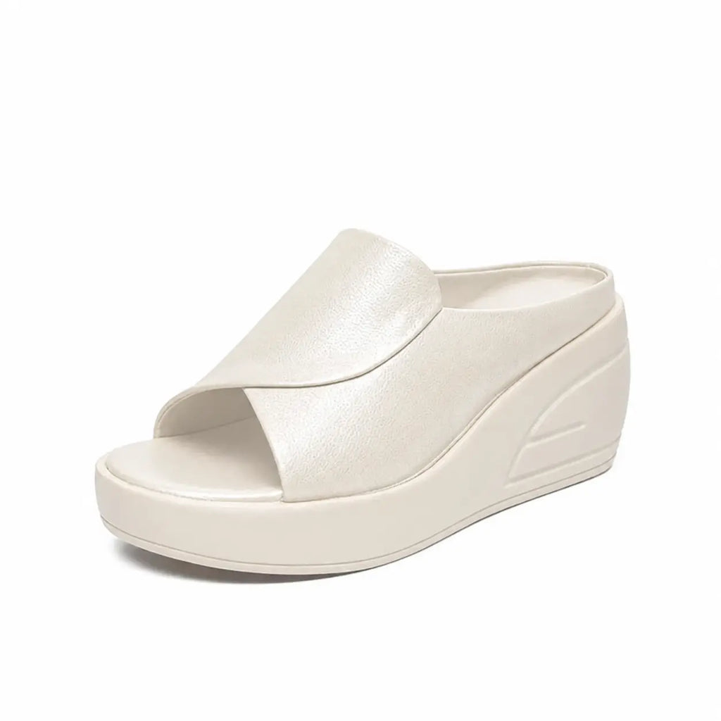 Elisa - Zapatos de tacón con cuña cómodos y suela gruesa