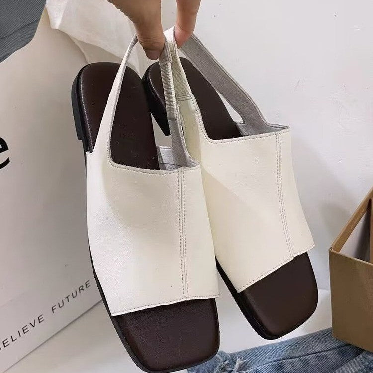 Sandalias abiertas mujer elegantes con tacón bajo cómodo