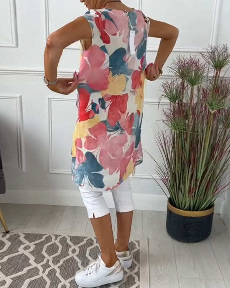 Vestido mujer fluido estampado floral verano casual