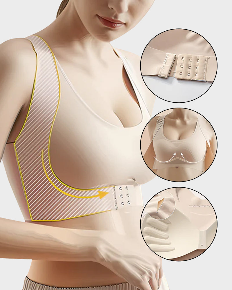 Sujetador mujer cómodo con soporte y diseño cruzado