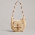 Valentina | Bolso de Hombro Trenzado para Cada Día — Beige