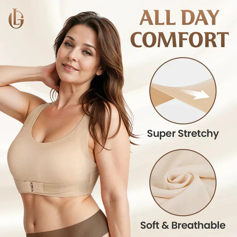 Sujetador mujer cómodo con soporte y diseño cruzado