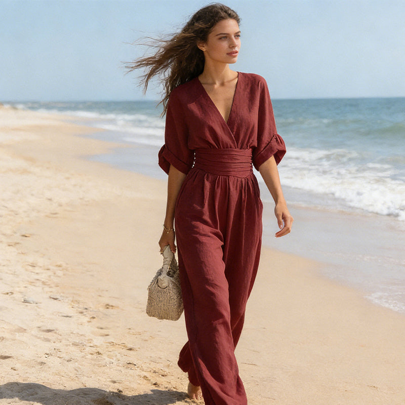 Mono Elegante con Escote en V