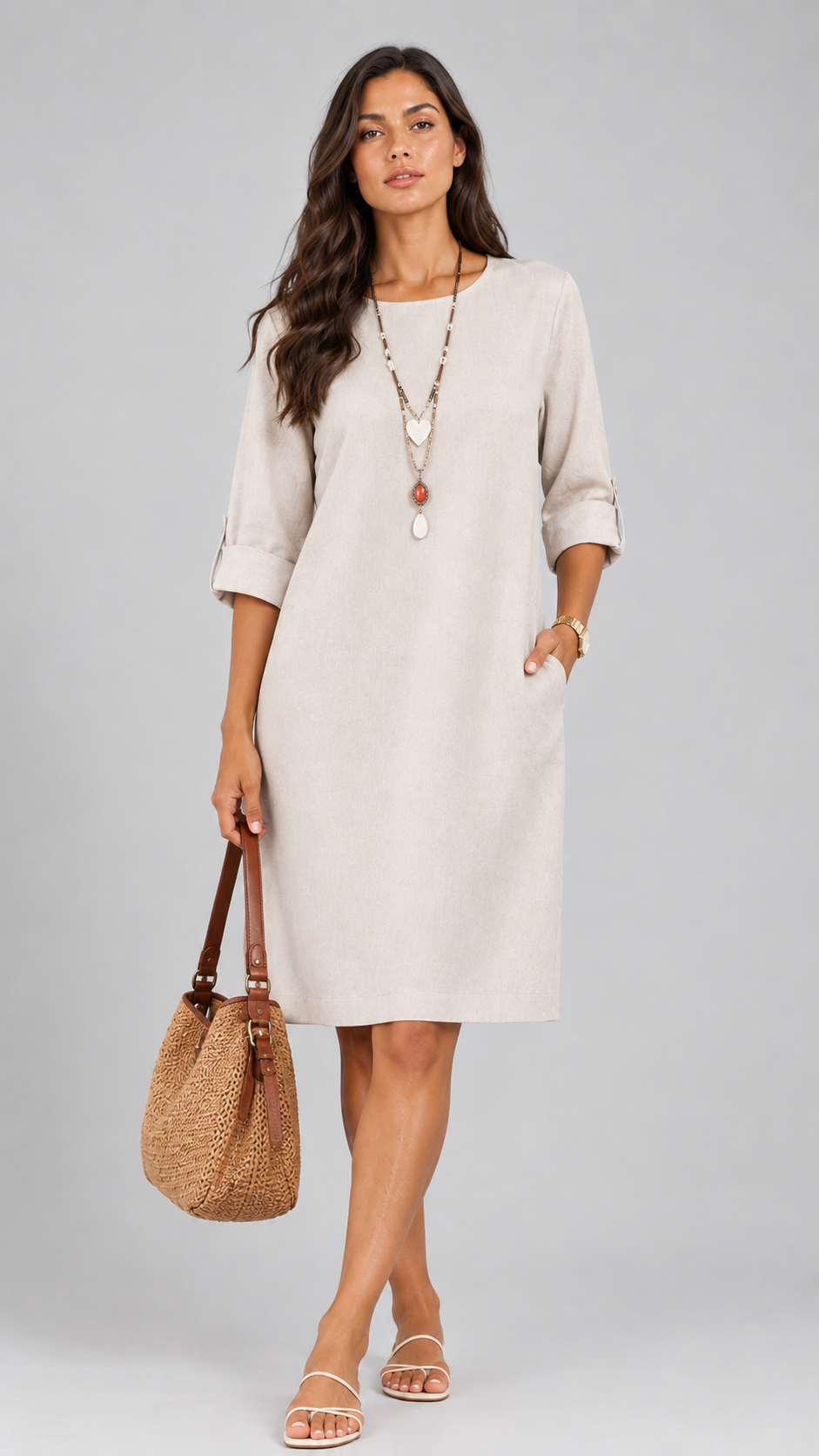 Odette | Vestido midi que disimula el abdomen