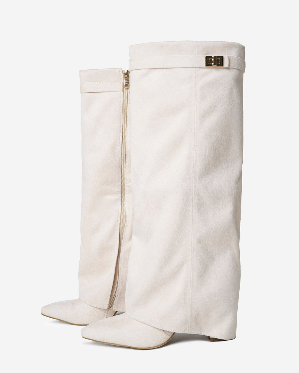 Botas altas de ante Lavista - Crema