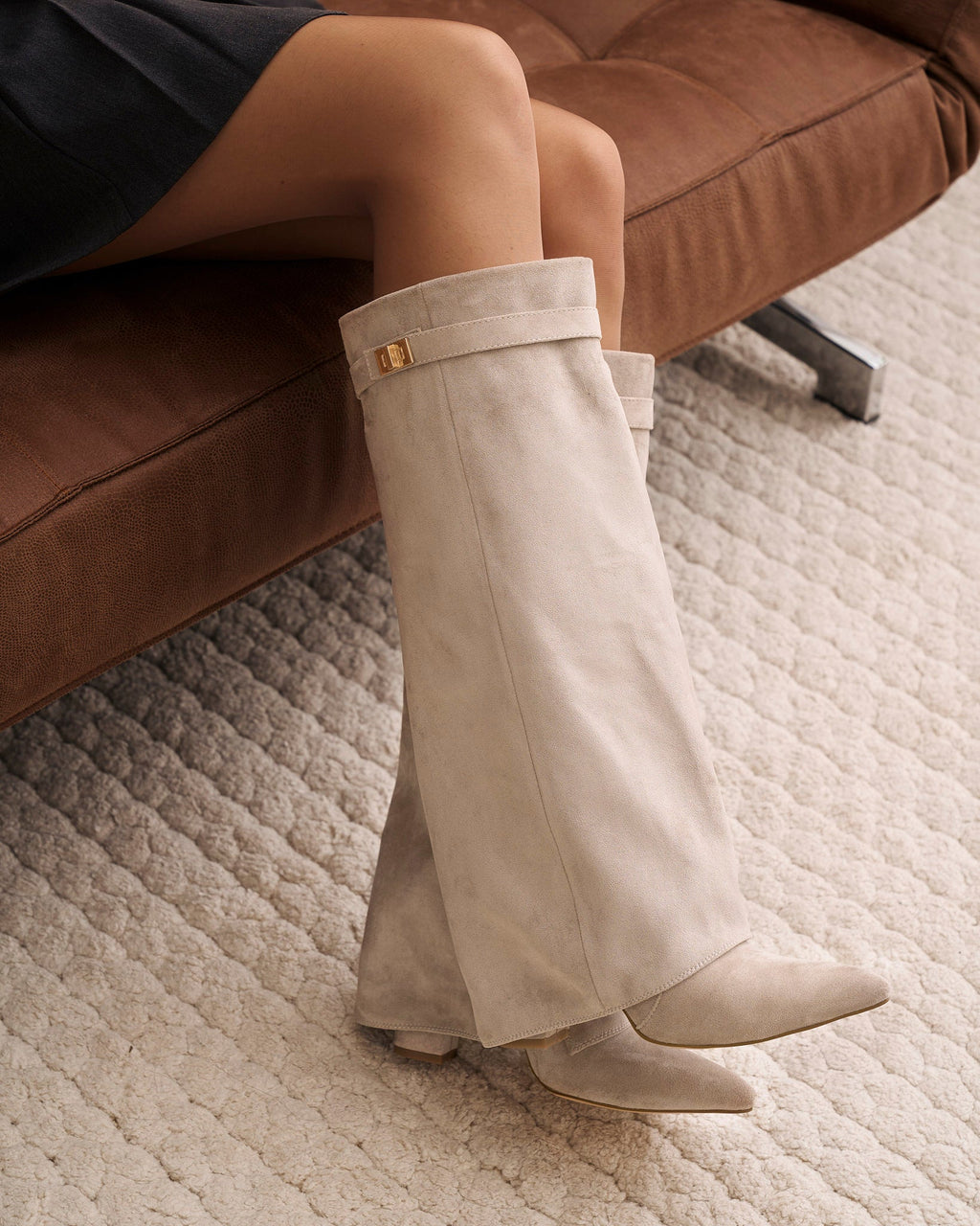 Botas de ante Lavista altura rodilla - Taupe