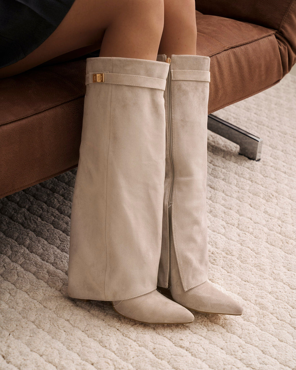 Botas de ante Lavista altura rodilla - Taupe