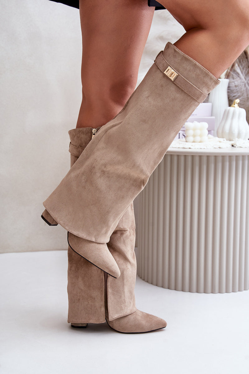 Botas de ante Lavista altura de rodilla - Beige