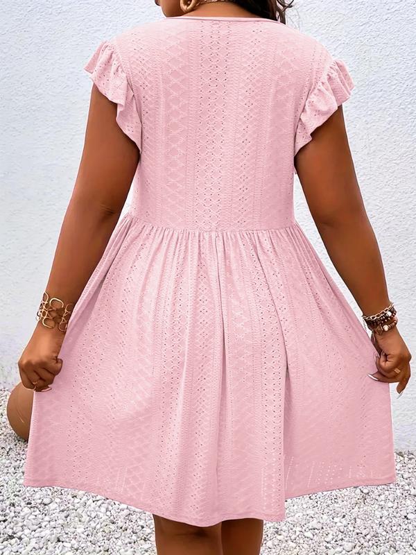 Vestido para mujer con escote cruzado y mangas con volantes