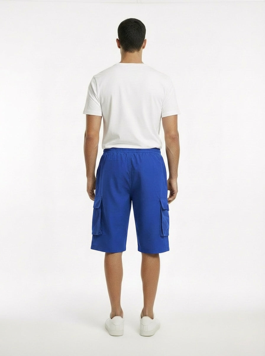 Alex- Pantalones cargo capri informales para hombre con cordón ajustable.