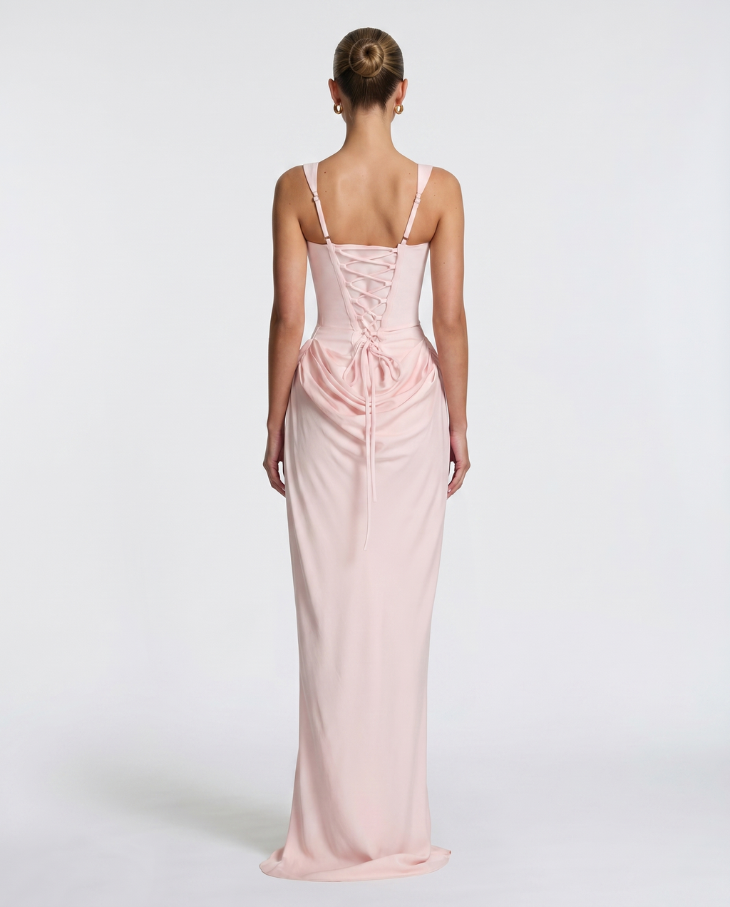 Vestido maxi mujer elegante con corsé y efecto reloj de arena