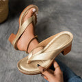 Sandalias elegantes con tacón cómodo para mujer