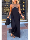 Vestido largo para mujer con escote cruzado y diseño fluido