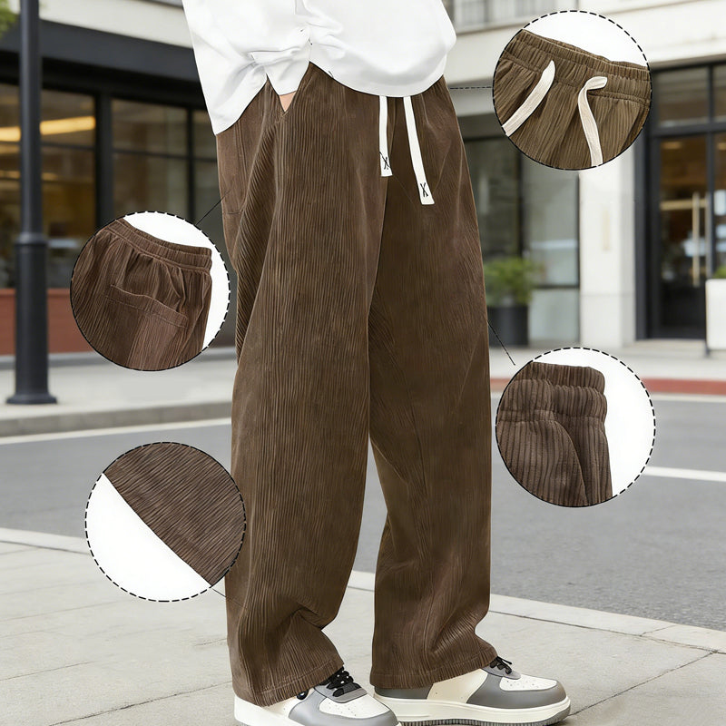 David- Pantalones de hombre con corte holgado