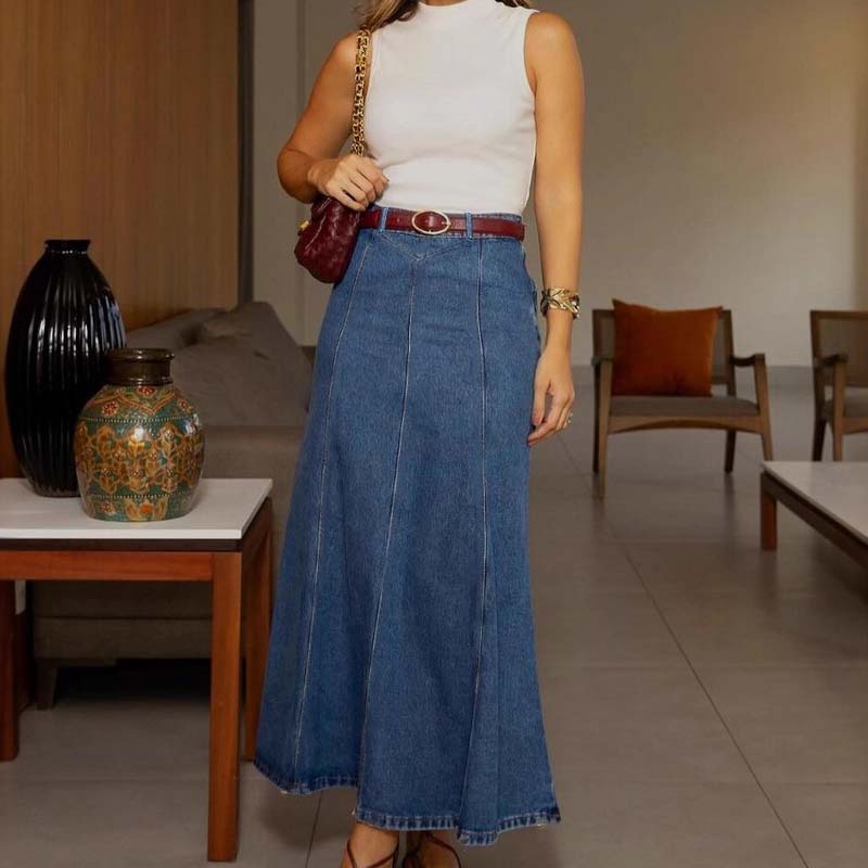 Tania- Falda vaquera azul